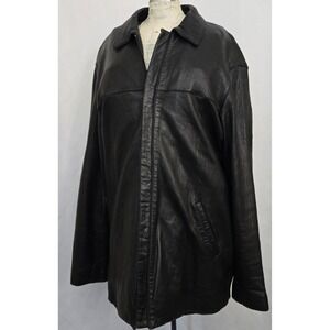 VINTAGE Adler Authentic Mens Leather Jacket Black Lambskin Coat Size‎ S/M 38-40